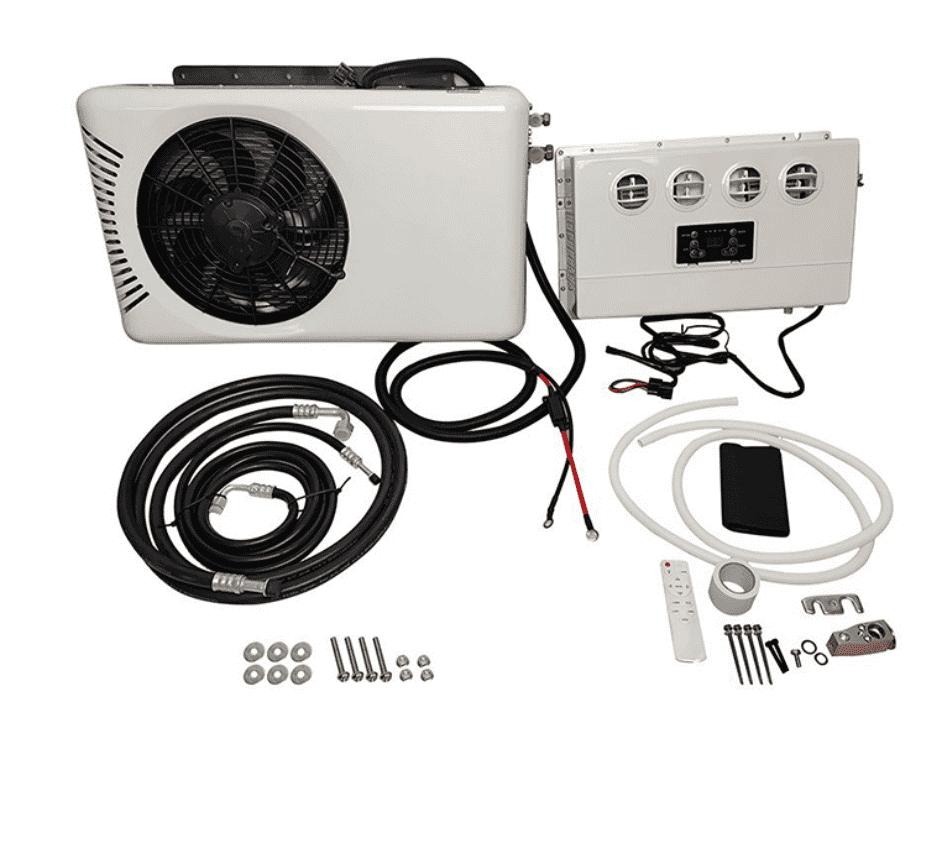 12V dc air conditioner 12 volt Truck air conditioning Electric split Parking ac for for Car Camper Van Automotive Bus semi truck Motorhome rv 7200BTU New Energy